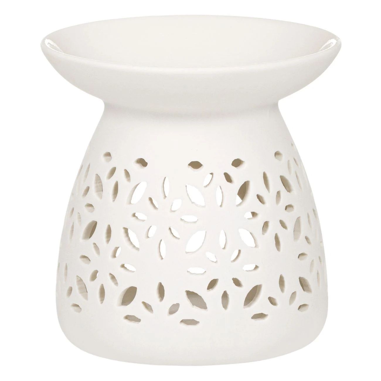 Difuzor Aromaterapie Ceramica Alb Design Perforat 11x11cm - imagine 4